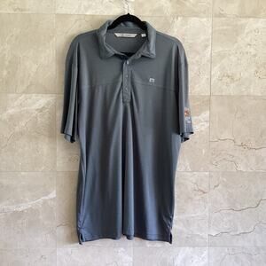 Travis Mathew Men’s Polo Shirt XL Gray Performance Golf Preppy Streetwear